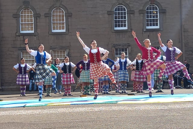 Highland dancers.
