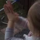 Hel Mel Goudie sent us a video of a youngster showing her appreciation from their front door.