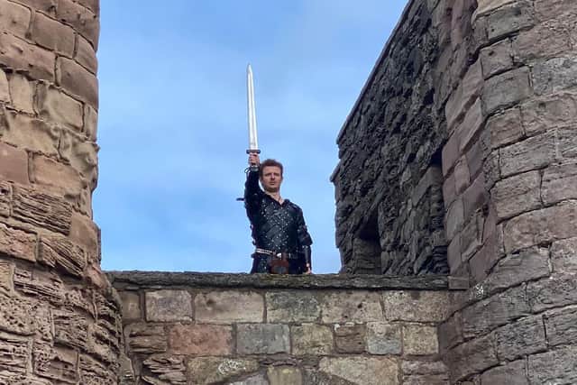Viking actor and tour operator and guide Robert Jones from Lundgren Tours helped reopen Bamburgh Castle.