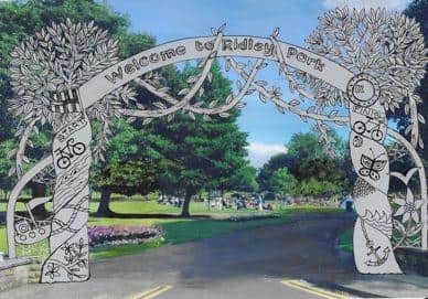 An artist's impression of what the entrance could look like. The design, featuring contributions from local schoolchildren, may change during the construction process.