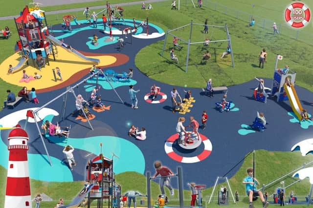 An artist impression of the proposed play park.