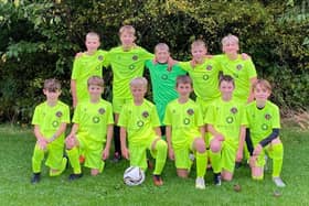 The U12s in their Silvery Tweed Cereals-sponsored away kit. Picture: Silvery Tweed Cereals.