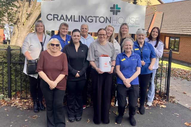 The fundraising workers at Cramlington House.