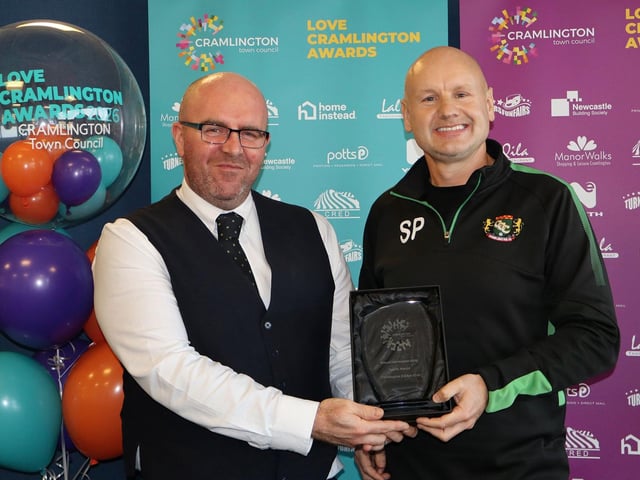 Cramlington Cricket Club won the Sports Award, sponsored by Newcastle Building Society, in recognition of the efforts of chairman Stephen Parker over a number of years.