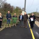 Campaigners and councillors at Chathill Station.