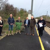Campaigners and councillors at Chathill Station.