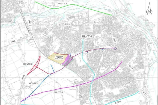 A plan for the Blyth Relief Road.
