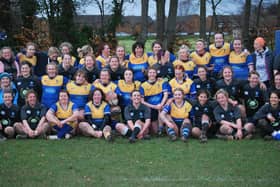 Participants in the women's rugby event at Alnwick.