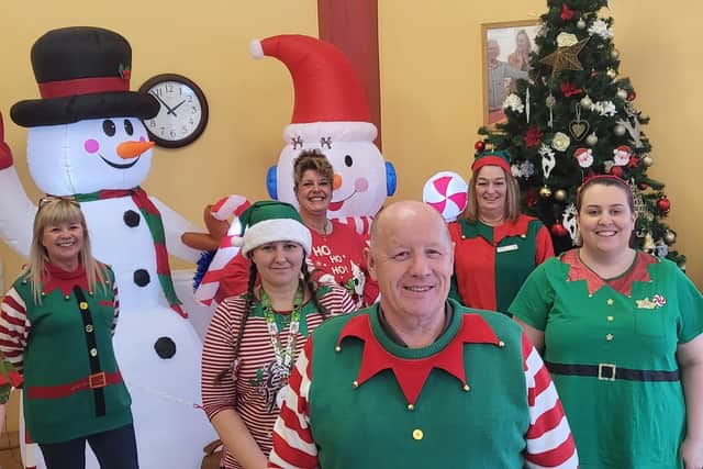 Staff at Scarbrough Court in Cramlington dressed up as Santa’s elves.