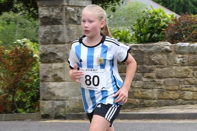 One of the participants in the children’s fun run.