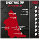 The route includes some of England's most haunted destinations.