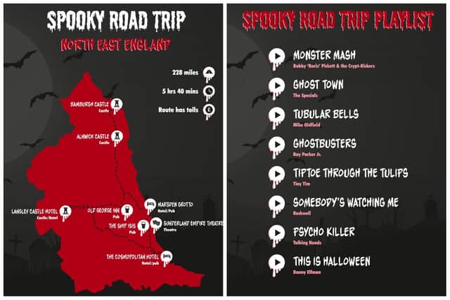 The route includes some of England's most haunted destinations.