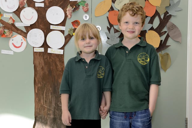 Harbottle First School's two new pupils.