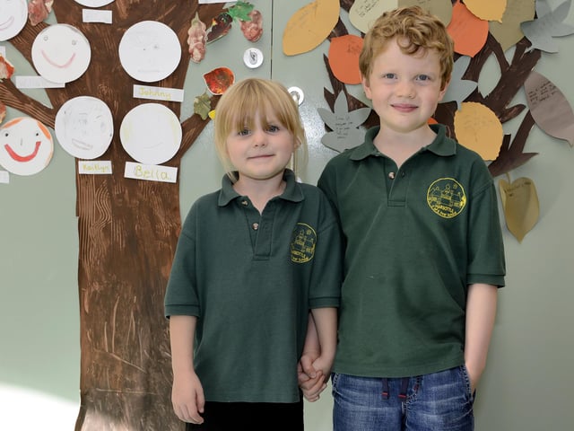 Harbottle First School's two new pupils.