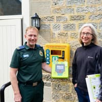 New defibrillator installed at Cambo Village Hall to strengthen emergency response