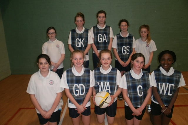 Alnwick Lindisfarne Middle School Year 7 Netball team, in April 2014.