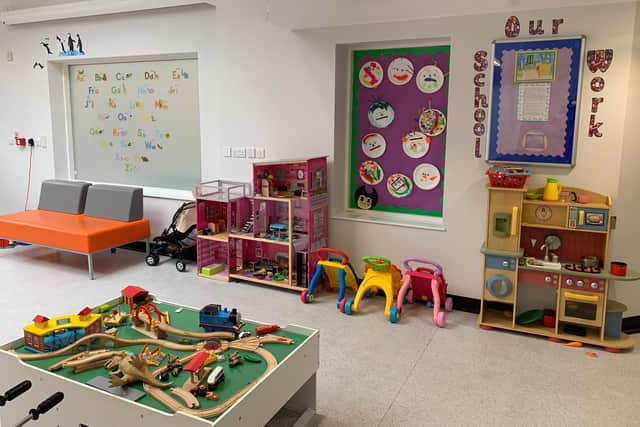 The play room on the ward at the Children's Heart Unit at the Freeman Hospital.