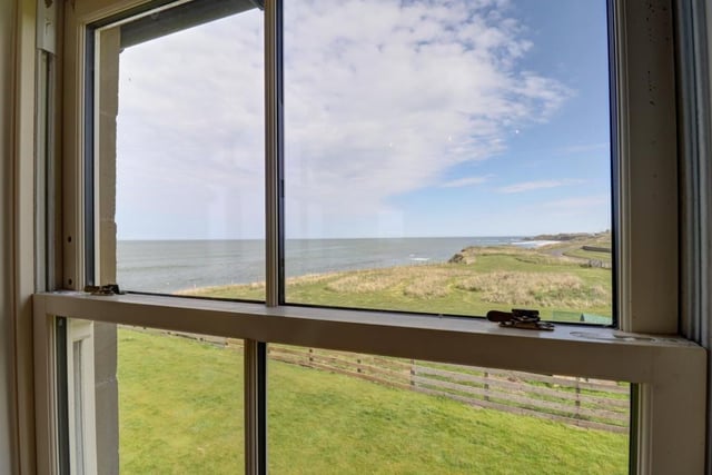 The view along the Northumberland coast from one of the bedroom windows.