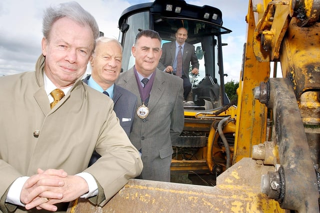 TURF CUTTING FOR JOHNNIE JOHNSON HOUSING AFFORDABLE HOMES AT DAIRY FARM COTTAGE, NORTH SUNDERLAND, NORMAN LAIDLER, TONY HUGHES, MALCOLM HARRISON AND IAN STANNERS