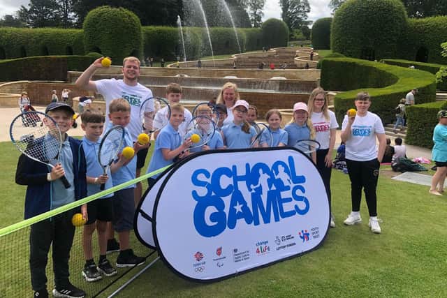 Amble Links First School with members of the School Games team and Active Northumberland.