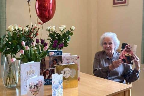 Audrey Hiftle on her 100th birthday.
