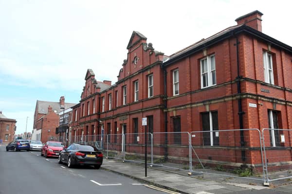 Whitley Bay's former police station and ex-sweet factory on Laburnum Avenue has been derelict since 2016. (Photo by LDRS)