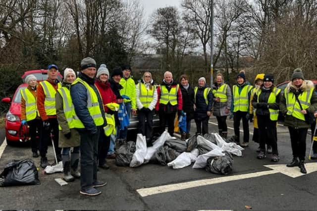 Members of the Ponteland Anti-Litter Squad. Picture by Norbert Chan.