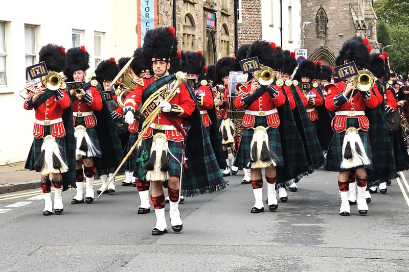 The Band of The Royal Regiment of Scotland in Walkergate.