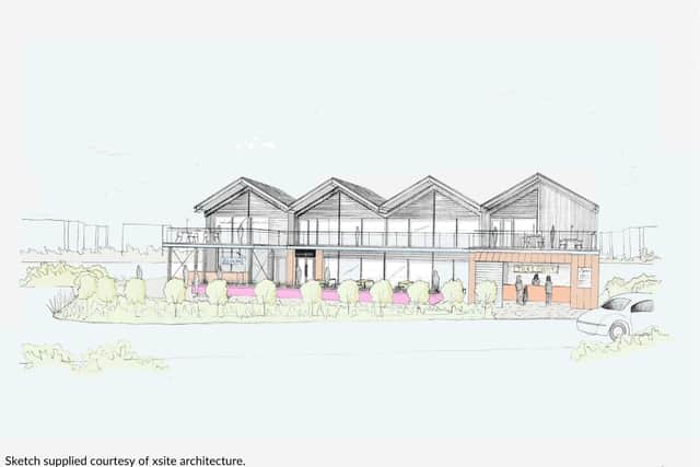 A sketch showing a proposed cafe and restaurant near Beadnell beach. Picture: xsite architecture
