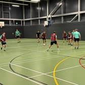 It was back to the leisure centre to keep the legs loose for Tweedmouth Rangers