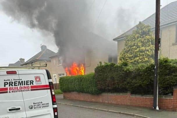 A house fire on St Andrews Road, Berwick. Picture: Sebastian Czerwinski