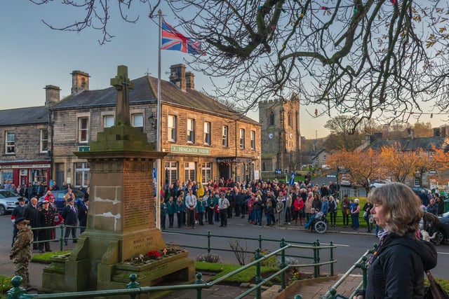 The local community turned out in good numbers to pay their respects.