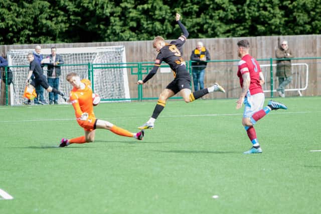 Relegation rivals Morpeth Town and Marske United had to settle for a share of the points. Picture: Michael Briggs