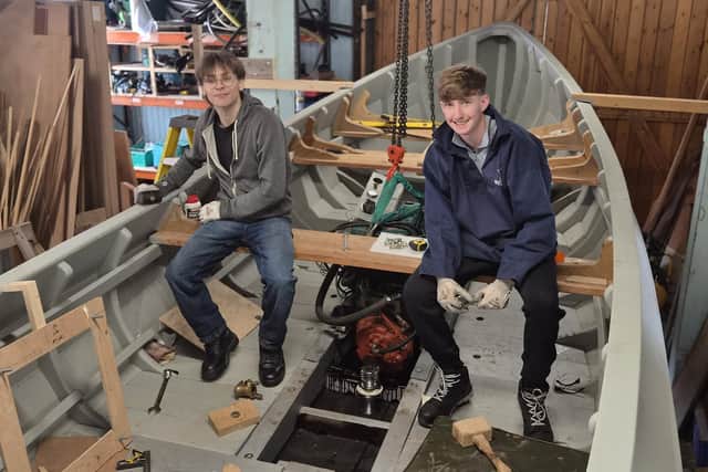 Young people try out skills at Blyth Tall Ship.