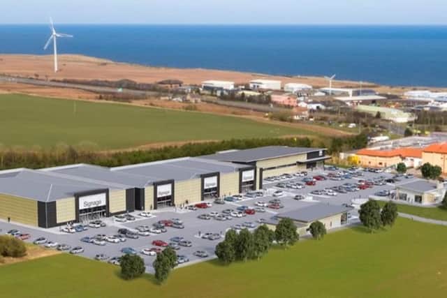 A CGI showing how the retail park will look when finished.