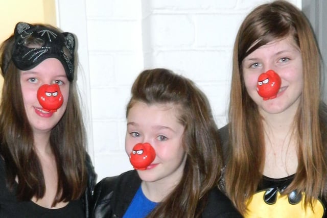 Comic Relief Red Nose fun at James Calvert Spence College in Amble in 2013.