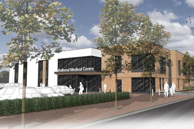 An artist impression of the new Hadrian Health Centre, Wallsend.