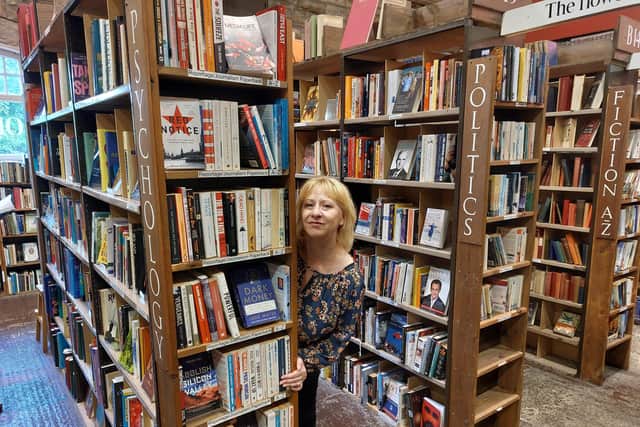 Claire Shiels at Barter Books in Alnwick.