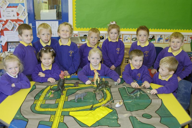 New starters at St John's RC First School, Alnwick, in September 2007.