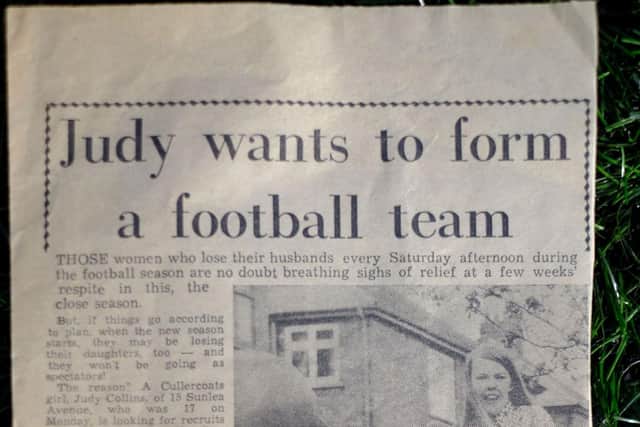 Judy Collins' original newspaper clipping from the Whitley Bay Guardian in 1971.