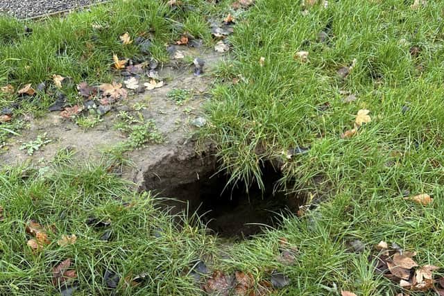 Residents have raised concerns after the holes began to open up on Bellway Homes’ St Mary’s estate.