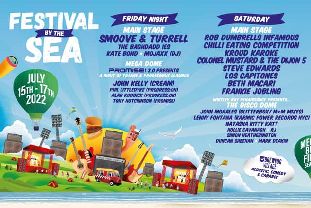 A poster for the Festival by the Sea event.