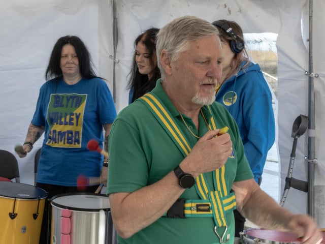 Visitors enjoyed music from Blyth Valley Samba.