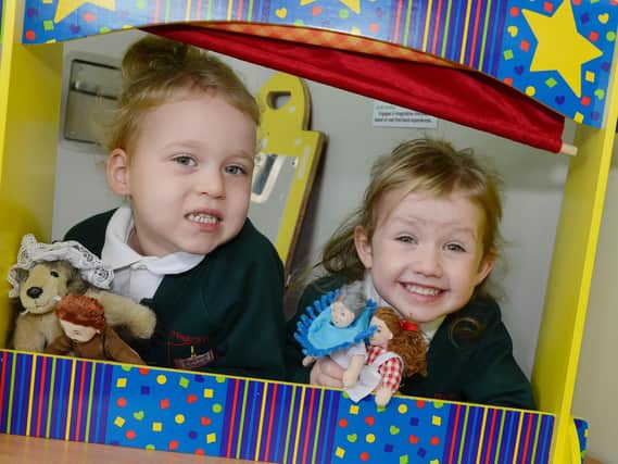 The new pupils at St Paul's RCVA Primary School reception class and nursery. Pictures by Jane Coltman