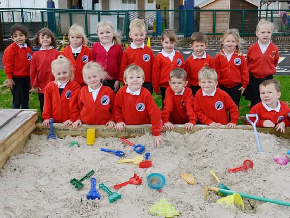 New pupils at Seahouses Primary School. Pictures by Jane Coltman