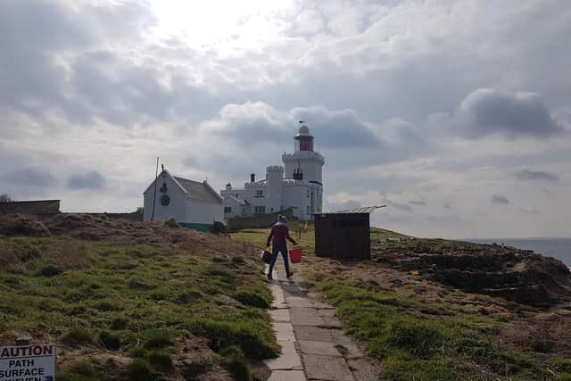 A Coast Care Young Ranger at work on Coquet Island. Picture by Jane Smith.