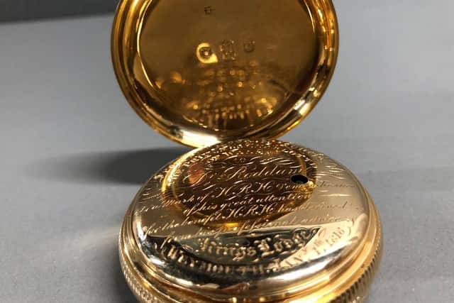 A pocket watch presented to Dr Roddam by Princess Charlotte of Wales, daughter of King George IV.