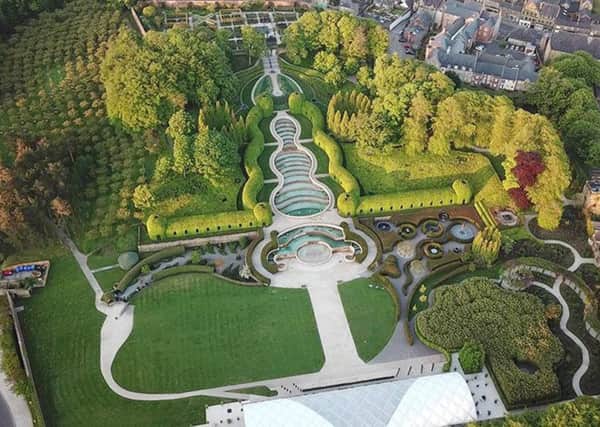 FIRST: Kevin Temple's aerial view of The Alnwick Garden.