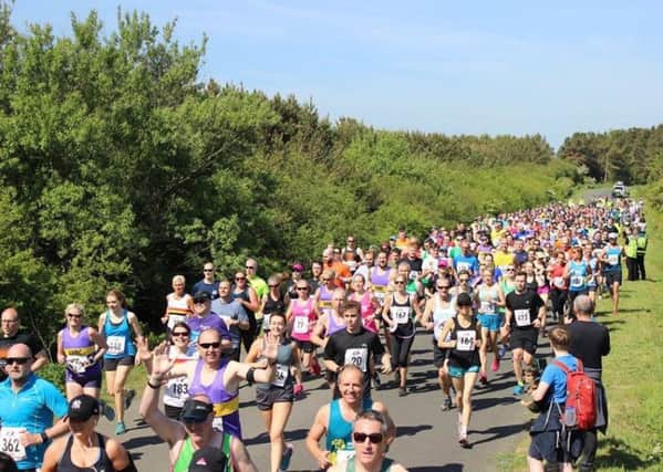 Hundreds of runners took part in the scenic race.