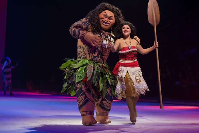Moana and Maui at Disney on Ice